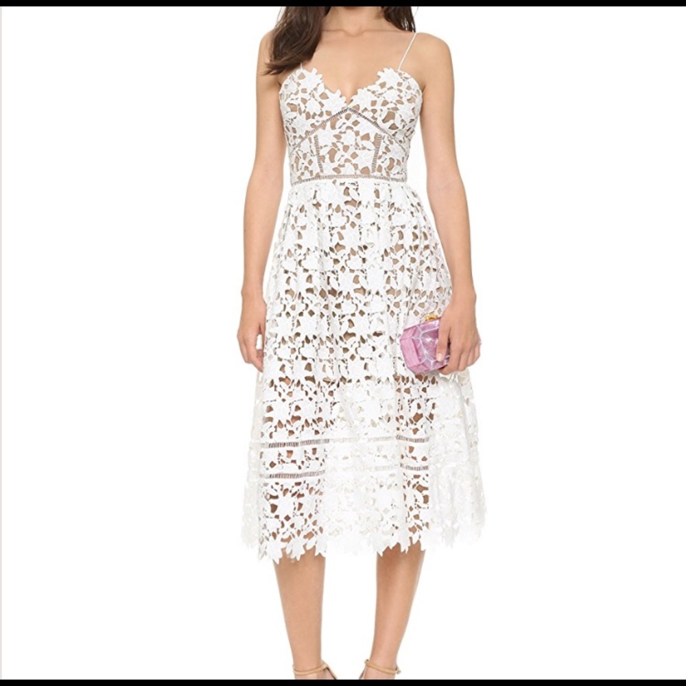 Self Portrait Azalea Dress white size 6